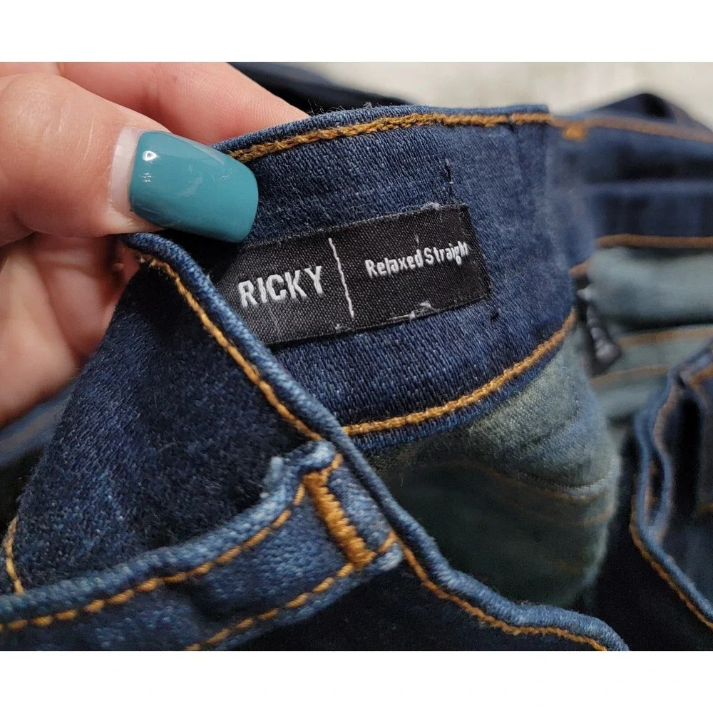 True Religion Ricky Jeans Men's Size 31 Relaxed Straight Leg Dark Wash Denim